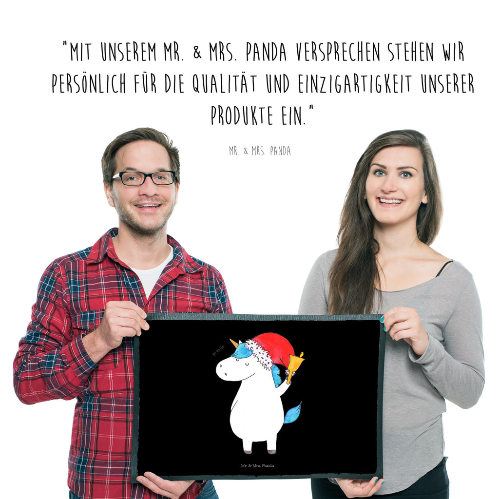 Fußmatte Einhorn Weihnachtsmann Gin, Schokolade, Schoki, Einhorn, Einhörner, Unicorn, Weihnachten, Weihnachtsmann, Nikolaus, Wunschzettel, Wunschliste, Feenstaub Türvorleger, Schmutzmatte, Fußabtreter, Matte, Schmutzfänger, Fußabstreifer, Schmutzfangmatte, Türmatte, Motivfußmatte,  Haustürmatte, Vorleger  Einhorn, Einhörner, Einhorn Deko, Pegasus, Unicorn