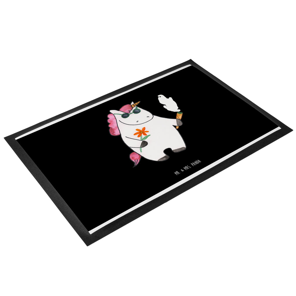 Fußmatte Einhorn Woodstock Türvorleger, Schmutzmatte, Fußabtreter, Matte, Schmutzfänger, Fußabstreifer, Schmutzfangmatte, Türmatte, Motivfußmatte, Haustürmatte, Vorleger, Einhorn, Einhörner, Einhorn Deko, Pegasus, Unicorn, Kiffen, Joint, Zigarette, Alkohol, Party, Spaß. lustig, witzig, Woodstock