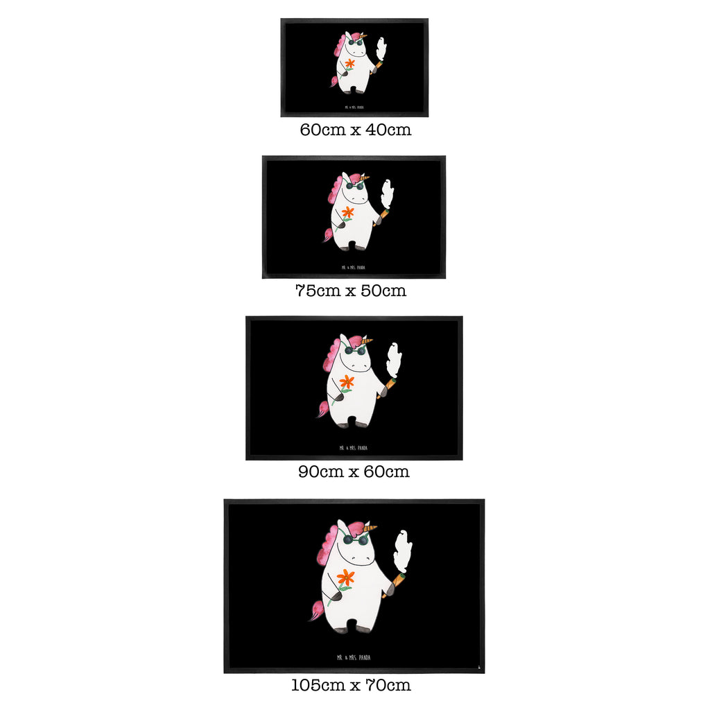 Fußmatte Einhorn Woodstock Türvorleger, Schmutzmatte, Fußabtreter, Matte, Schmutzfänger, Fußabstreifer, Schmutzfangmatte, Türmatte, Motivfußmatte, Haustürmatte, Vorleger, Einhorn, Einhörner, Einhorn Deko, Pegasus, Unicorn, Kiffen, Joint, Zigarette, Alkohol, Party, Spaß. lustig, witzig, Woodstock
