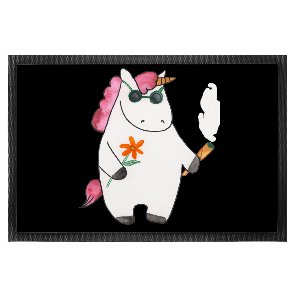 Fußmatte Einhorn Woodstock Türvorleger, Schmutzmatte, Fußabtreter, Matte, Schmutzfänger, Fußabstreifer, Schmutzfangmatte, Türmatte, Motivfußmatte, Haustürmatte, Vorleger, Einhorn, Einhörner, Einhorn Deko, Pegasus, Unicorn, Kiffen, Joint, Zigarette, Alkohol, Party, Spaß. lustig, witzig, Woodstock