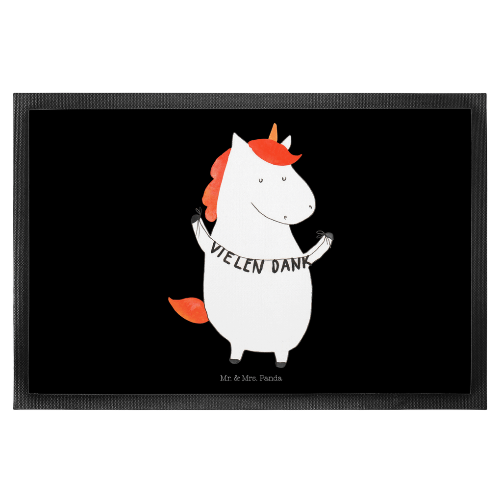 Fußmatte Einhorn Vielen Dank Danke, vielen Dank, Einhorn, Einhörner, Dankeschön, Danksagung, Türvorleger, Schmutzmatte, Fußabtreter, Matte, Schmutzfänger, Fußabstreifer, Schmutzfangmatte, Türmatte, Motivfußmatte,  Haustürmatte, Vorleger  Einhorn, Einhörner, Einhorn Deko, Pegasus, Unicorn