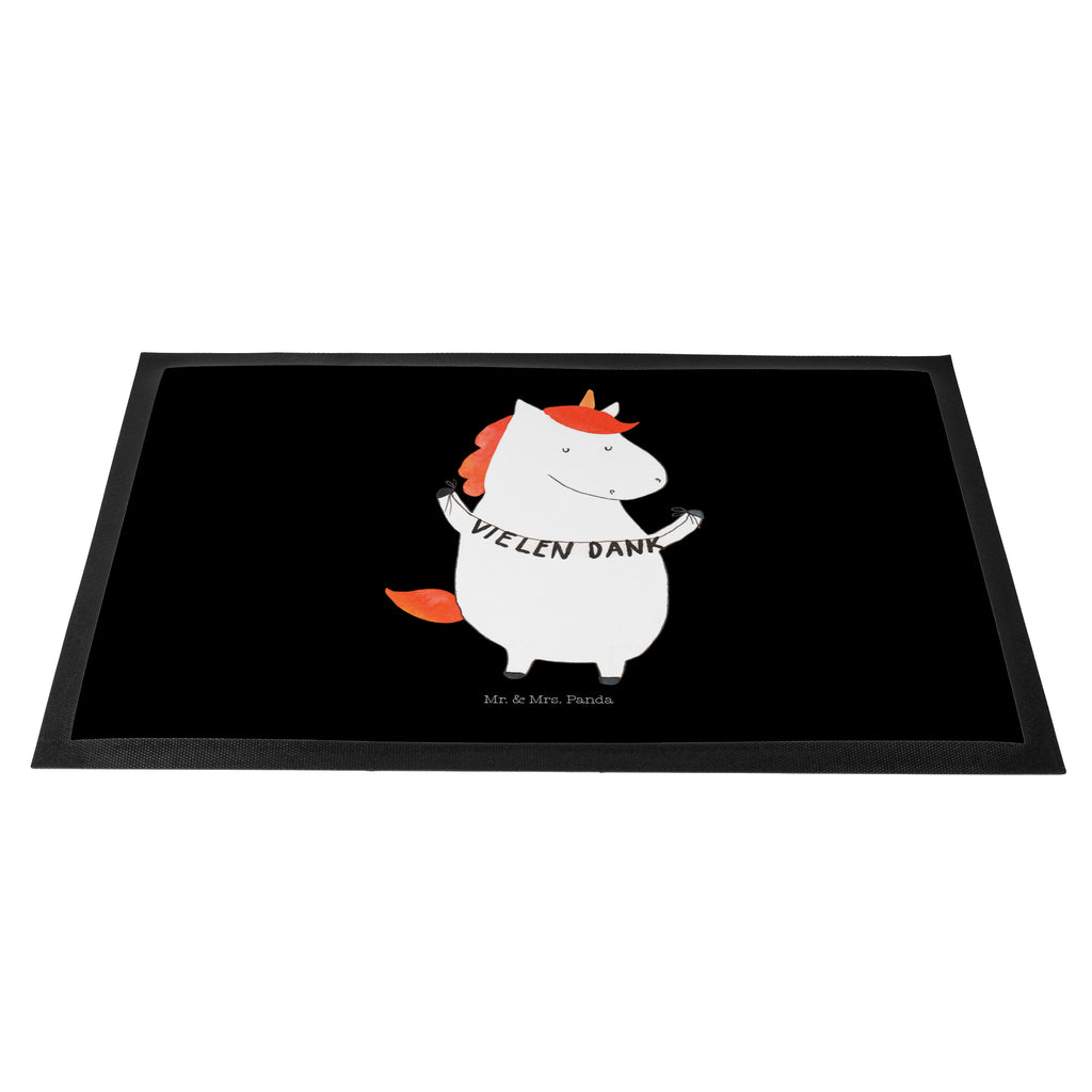 Fußmatte Einhorn Vielen Dank Danke, vielen Dank, Einhorn, Einhörner, Dankeschön, Danksagung, Türvorleger, Schmutzmatte, Fußabtreter, Matte, Schmutzfänger, Fußabstreifer, Schmutzfangmatte, Türmatte, Motivfußmatte,  Haustürmatte, Vorleger  Einhorn, Einhörner, Einhorn Deko, Pegasus, Unicorn