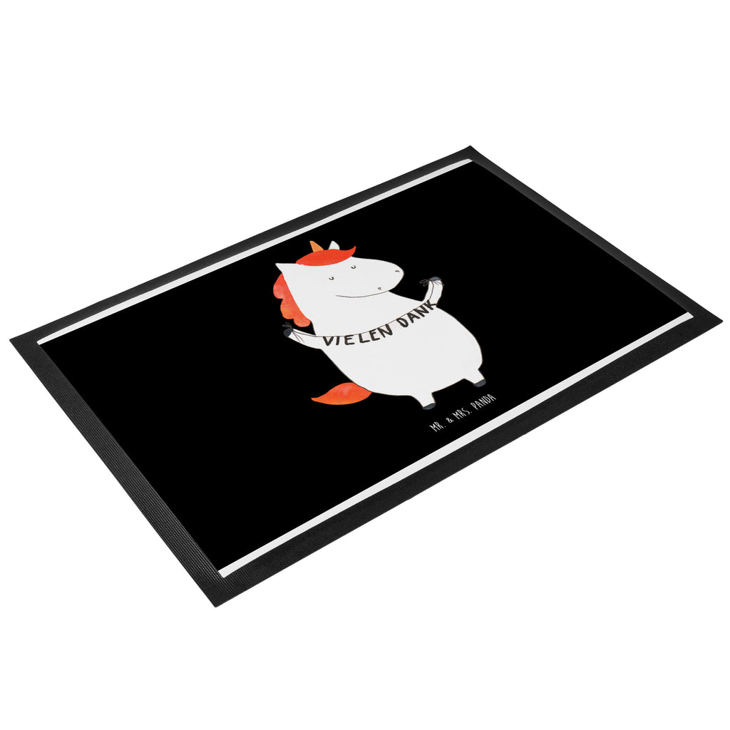 Fußmatte Einhorn Vielen Dank Danke, vielen Dank, Einhorn, Einhörner, Dankeschön, Danksagung, Türvorleger, Schmutzmatte, Fußabtreter, Matte, Schmutzfänger, Fußabstreifer, Schmutzfangmatte, Türmatte, Motivfußmatte,  Haustürmatte, Vorleger  Einhorn, Einhörner, Einhorn Deko, Pegasus, Unicorn