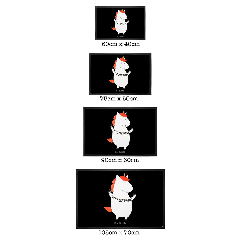 Fußmatte Einhorn Vielen Dank Danke, vielen Dank, Einhorn, Einhörner, Dankeschön, Danksagung, Türvorleger, Schmutzmatte, Fußabtreter, Matte, Schmutzfänger, Fußabstreifer, Schmutzfangmatte, Türmatte, Motivfußmatte,  Haustürmatte, Vorleger  Einhorn, Einhörner, Einhorn Deko, Pegasus, Unicorn