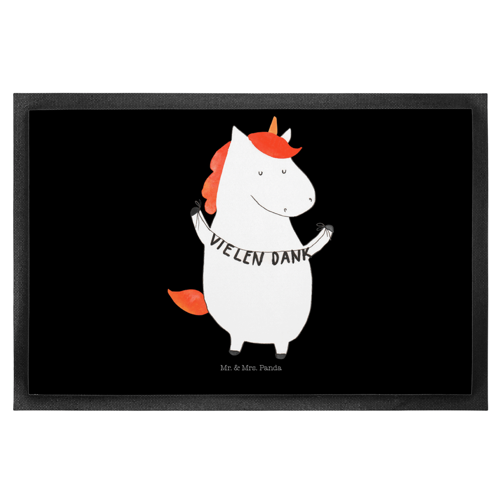 Fußmatte Einhorn Vielen Dank Danke, vielen Dank, Einhorn, Einhörner, Dankeschön, Danksagung, Türvorleger, Schmutzmatte, Fußabtreter, Matte, Schmutzfänger, Fußabstreifer, Schmutzfangmatte, Türmatte, Motivfußmatte,  Haustürmatte, Vorleger  Einhorn, Einhörner, Einhorn Deko, Pegasus, Unicorn