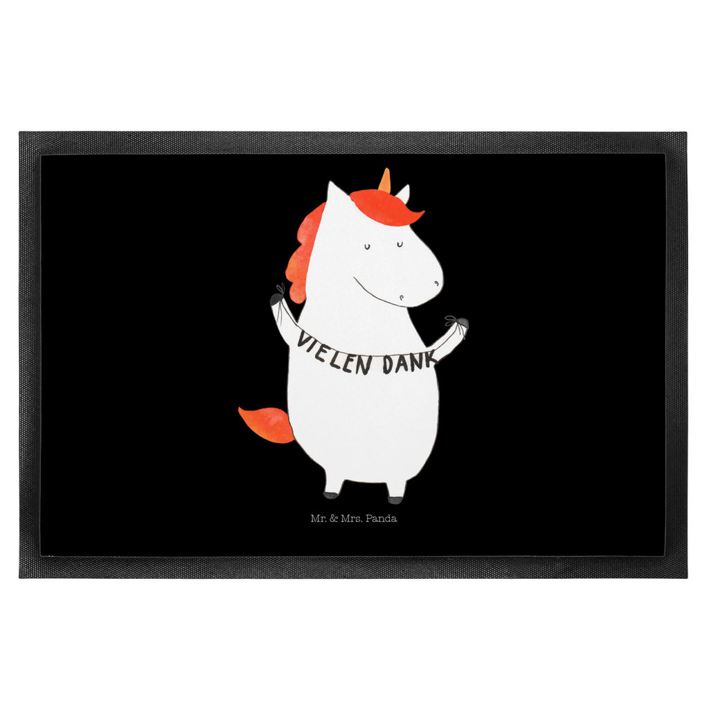 Fußmatte Einhorn Vielen Dank Danke, vielen Dank, Einhorn, Einhörner, Dankeschön, Danksagung, Türvorleger, Schmutzmatte, Fußabtreter, Matte, Schmutzfänger, Fußabstreifer, Schmutzfangmatte, Türmatte, Motivfußmatte,  Haustürmatte, Vorleger  Einhorn, Einhörner, Einhorn Deko, Pegasus, Unicorn