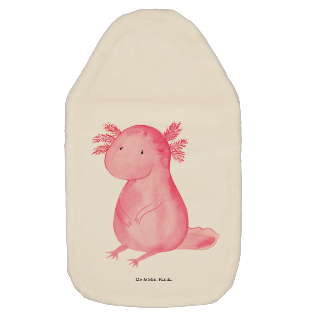Wärmflasche Axolotl Wärmekissen, Kinderwärmflasche, Körnerkissen, Wärmflaschenbezug, Wärmflasche mit Bezug, Axolotl, Molch, Axolot, vergnügt, fröhlich, zufrieden, Lebensstil, Weisheit, Lebensweisheit, Liebe, Freundin