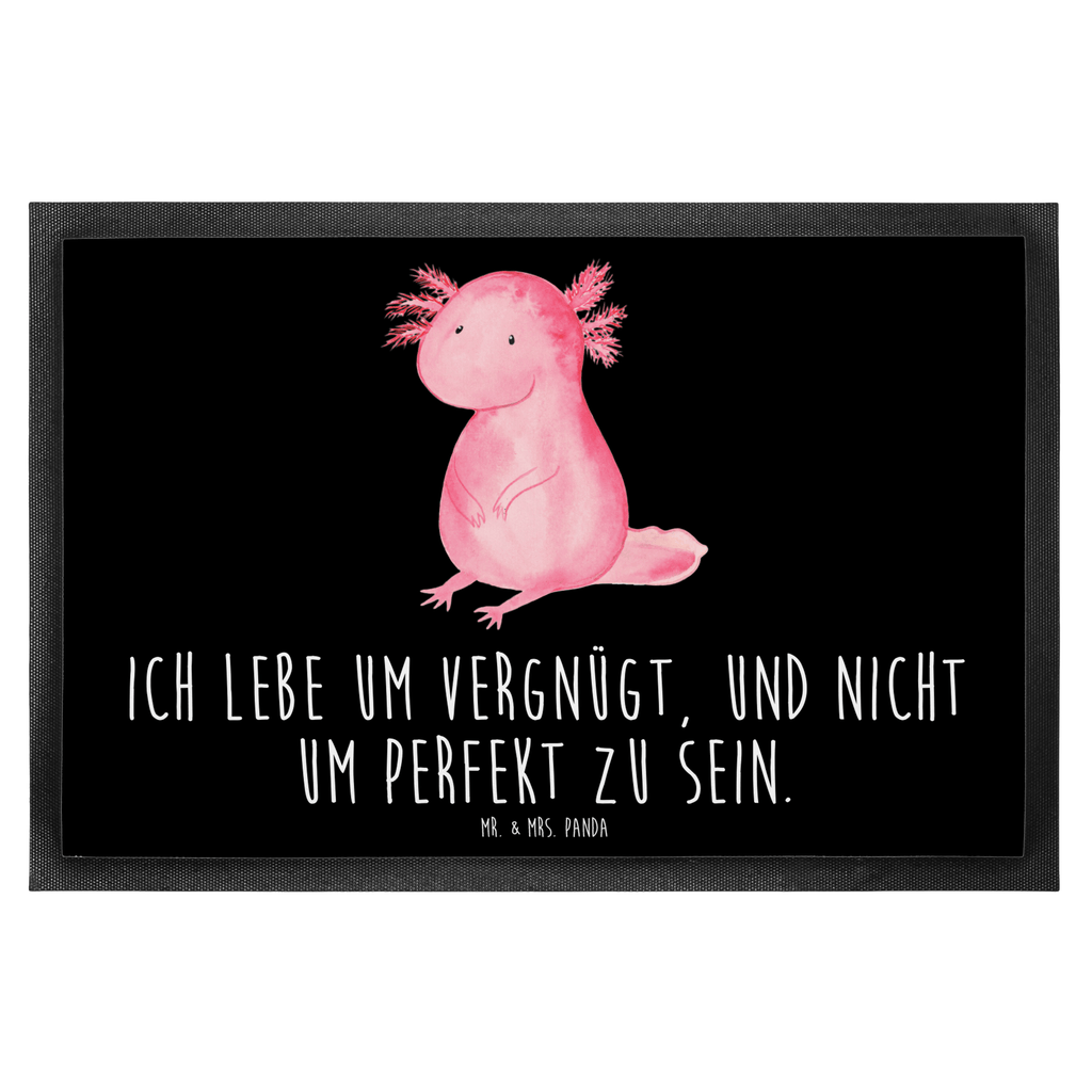 Fußmatte Axolotl Axolotl, Axolot, vergnügt, fröhlich, zufrieden, Lebensstil, Weisheit, Lebensweisheit, Liebe, Freundin Türvorleger, Schmutzmatte, Fußabtreter, Matte, Schmutzfänger, Fußabstreifer, Schmutzfangmatte, Türmatte, Motivfußmatte,  Haustürmatte, Vorleger  Axolotl, Molch