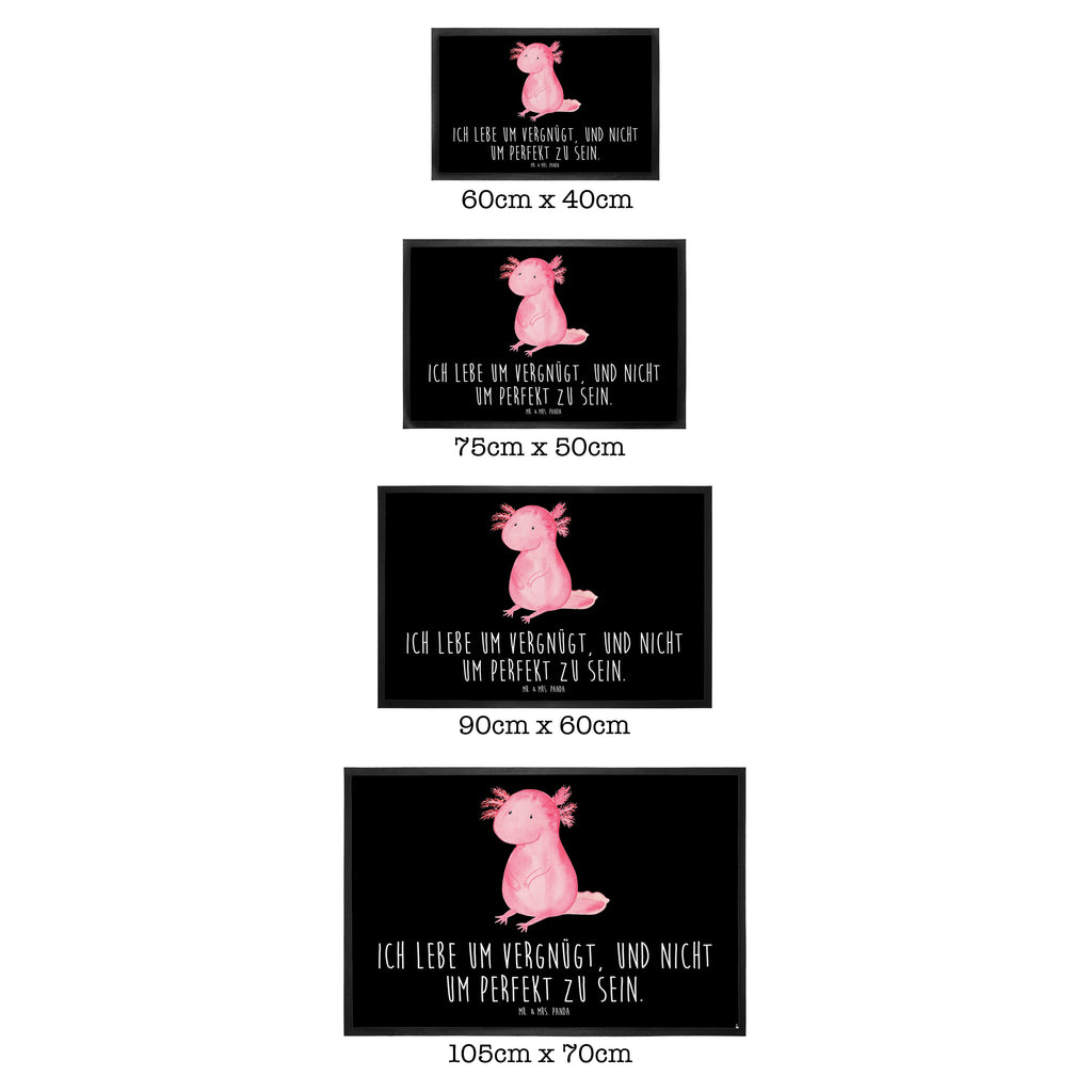 Fußmatte Axolotl Axolotl, Axolot, vergnügt, fröhlich, zufrieden, Lebensstil, Weisheit, Lebensweisheit, Liebe, Freundin Türvorleger, Schmutzmatte, Fußabtreter, Matte, Schmutzfänger, Fußabstreifer, Schmutzfangmatte, Türmatte, Motivfußmatte,  Haustürmatte, Vorleger  Axolotl, Molch