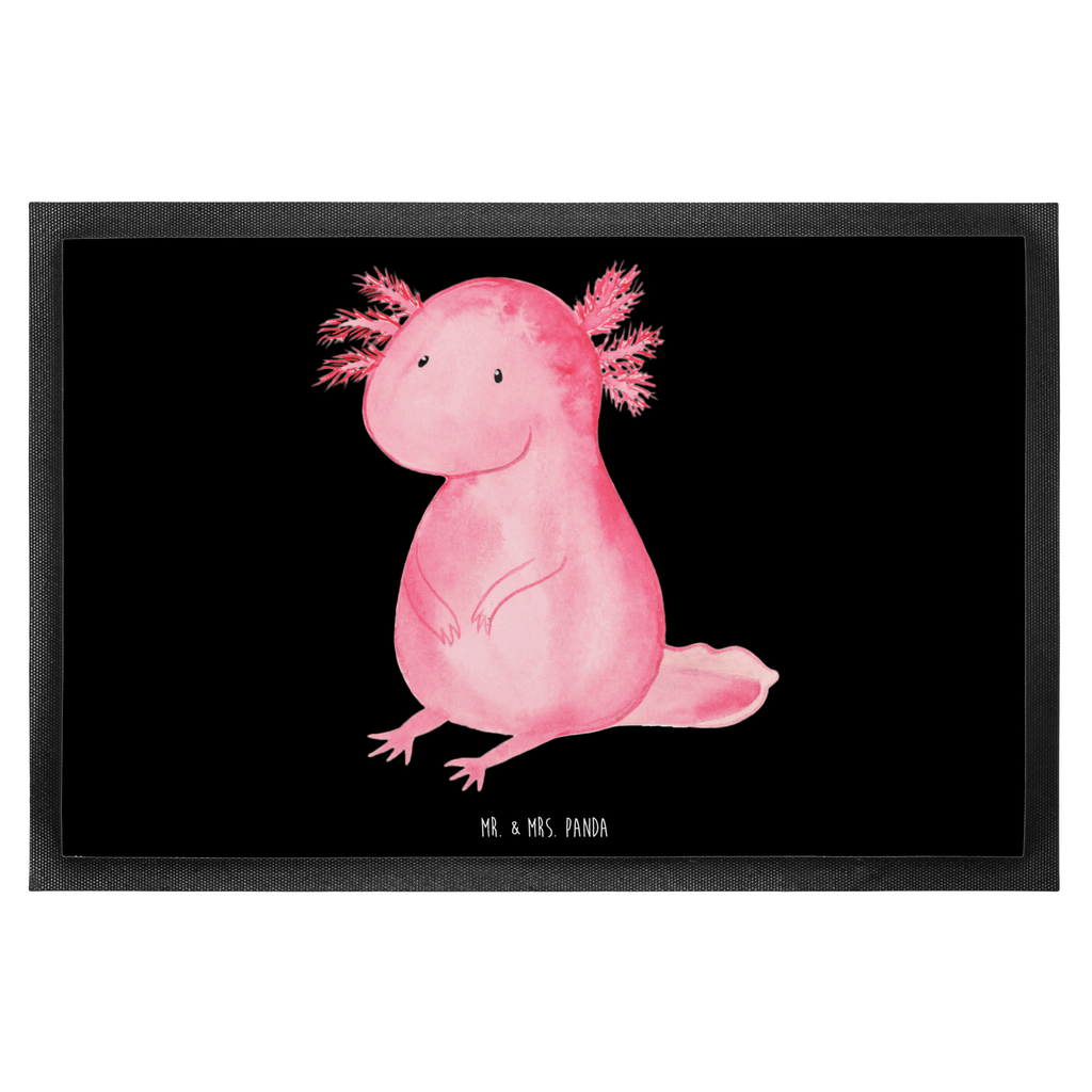 Fußmatte Axolotl Axolotl, Axolot, vergnügt, fröhlich, zufrieden, Lebensstil, Weisheit, Lebensweisheit, Liebe, Freundin Türvorleger, Schmutzmatte, Fußabtreter, Matte, Schmutzfänger, Fußabstreifer, Schmutzfangmatte, Türmatte, Motivfußmatte,  Haustürmatte, Vorleger  Axolotl, Molch