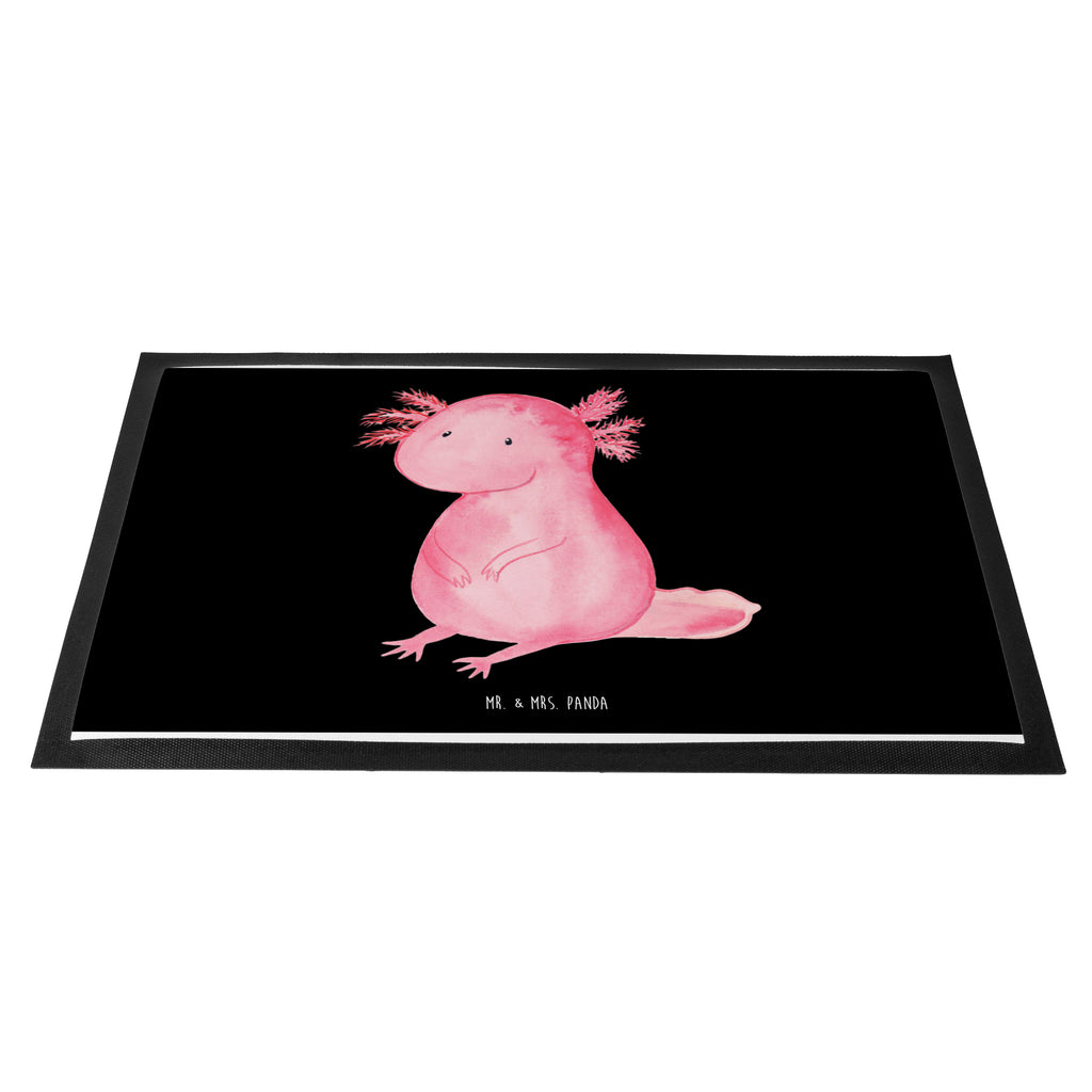 Fußmatte Axolotl Axolotl, Axolot, vergnügt, fröhlich, zufrieden, Lebensstil, Weisheit, Lebensweisheit, Liebe, Freundin Türvorleger, Schmutzmatte, Fußabtreter, Matte, Schmutzfänger, Fußabstreifer, Schmutzfangmatte, Türmatte, Motivfußmatte,  Haustürmatte, Vorleger  Axolotl, Molch