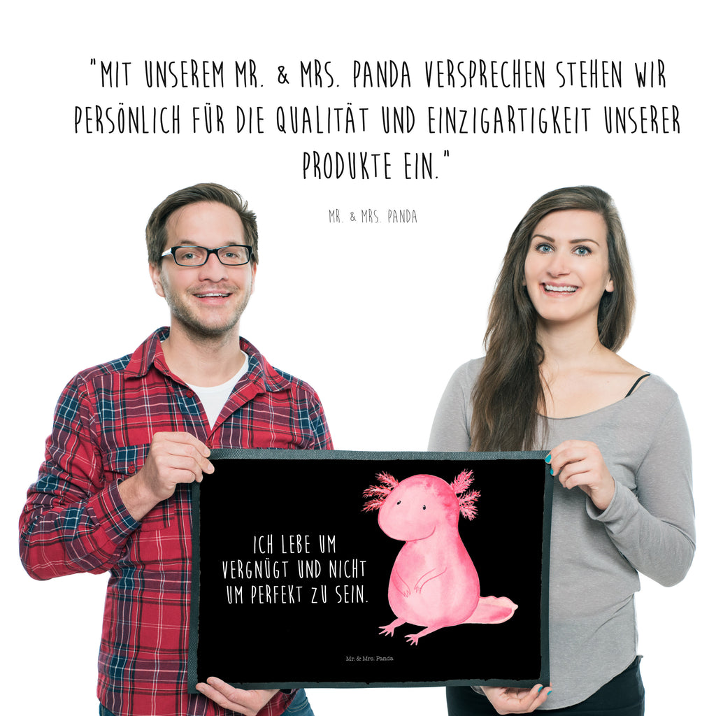 Fußmatte Axolotl Axolotl, Axolot, vergnügt, fröhlich, zufrieden, Lebensstil, Weisheit, Lebensweisheit, Liebe, Freundin Türvorleger, Schmutzmatte, Fußabtreter, Matte, Schmutzfänger, Fußabstreifer, Schmutzfangmatte, Türmatte, Motivfußmatte,  Haustürmatte, Vorleger  Axolotl, Molch