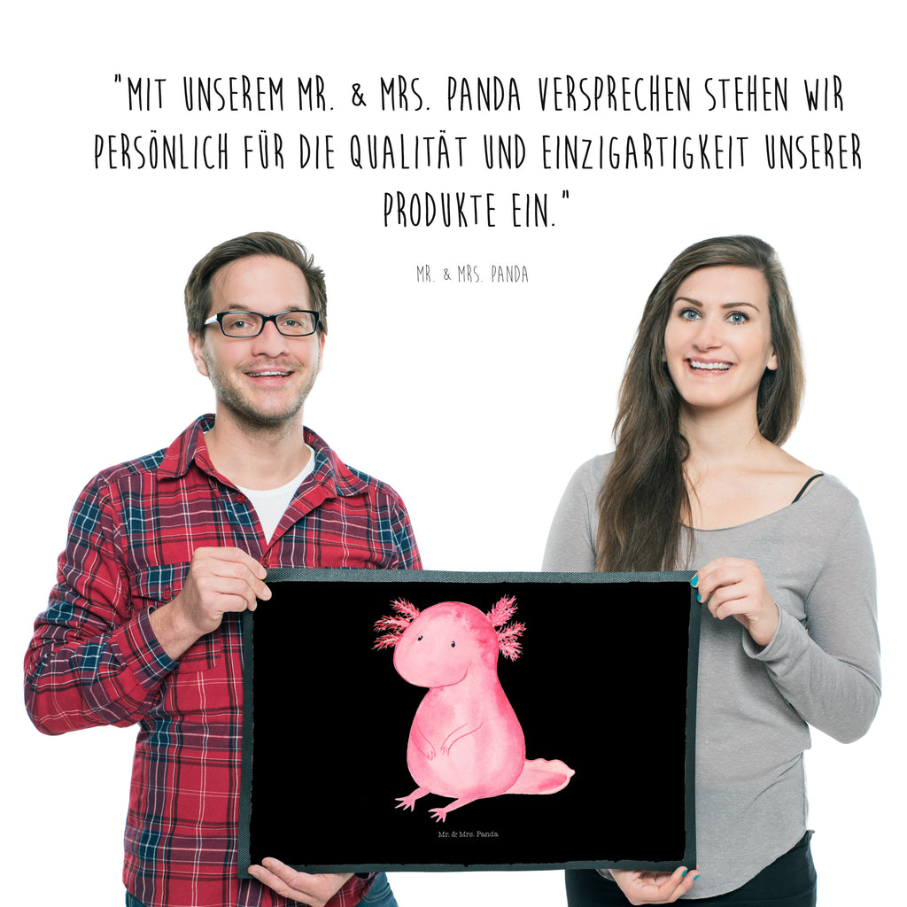 Fußmatte Axolotl Axolotl, Axolot, vergnügt, fröhlich, zufrieden, Lebensstil, Weisheit, Lebensweisheit, Liebe, Freundin Türvorleger, Schmutzmatte, Fußabtreter, Matte, Schmutzfänger, Fußabstreifer, Schmutzfangmatte, Türmatte, Motivfußmatte,  Haustürmatte, Vorleger  Axolotl, Molch