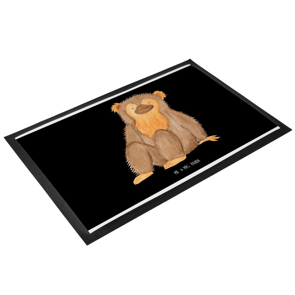 Fußmatte Affe Affe, Äffchen, Affen, Selbstliebe, Respekt, Motivation, Selbstachtung, Liebe, Selbstbewusstsein, Selfcare	 Türvorleger, Schmutzmatte, Fußabtreter, Matte, Schmutzfänger, Fußabstreifer, Schmutzfangmatte, Türmatte, Motivfußmatte,  Haustürmatte, Vorleger  Afrika, Wildtiere