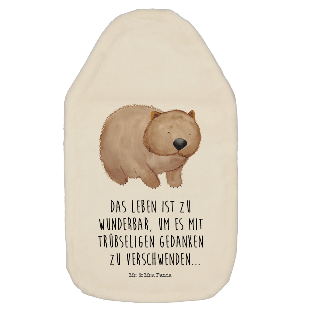 Wärmflasche Wombat Wärmekissen, Kinderwärmflasche, Körnerkissen, Wärmflaschenbezug, Wärmflasche mit Bezug, Tiermotive, Gute Laune, lustige Sprüche, Tiere, Wombat, Das Leben ist schön, Motivation, Spruch, Australien