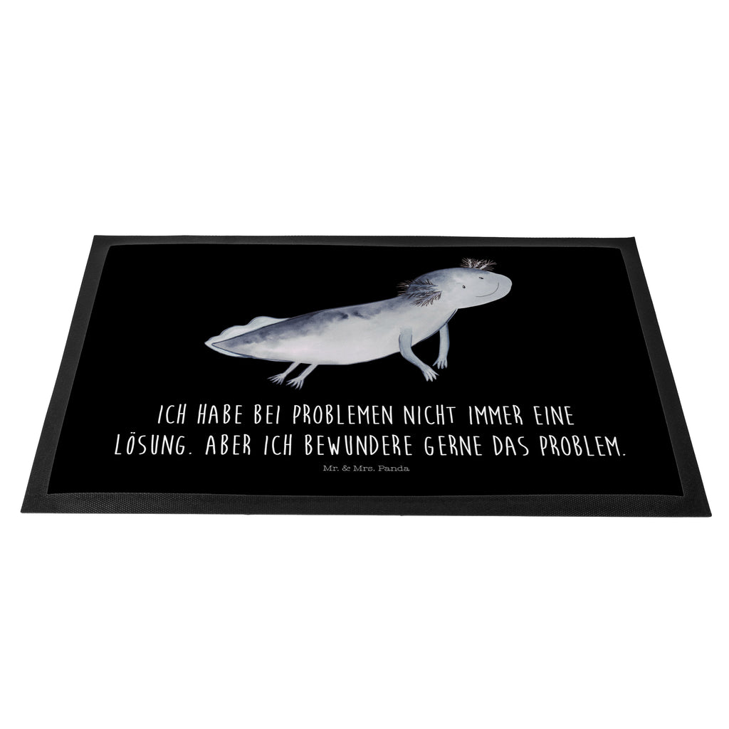 Fußmatte Axolotl schwimmt Axolotl, Axolot, Schwanzlurch, Lurch, Lurche, Problem, Probleme, Lösungen, Motivation,  Türvorleger, Schmutzmatte, Fußabtreter, Matte, Schmutzfänger, Fußabstreifer, Schmutzfangmatte, Türmatte, Motivfußmatte,  Haustürmatte, Vorleger  Axolotl, Molch