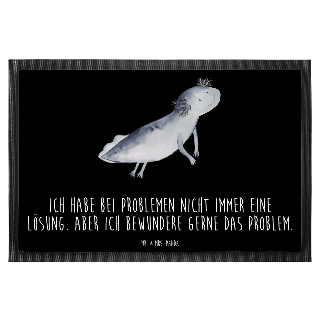 Fußmatte Axolotl schwimmt Axolotl, Axolot, Schwanzlurch, Lurch, Lurche, Problem, Probleme, Lösungen, Motivation,  Türvorleger, Schmutzmatte, Fußabtreter, Matte, Schmutzfänger, Fußabstreifer, Schmutzfangmatte, Türmatte, Motivfußmatte,  Haustürmatte, Vorleger  Axolotl, Molch