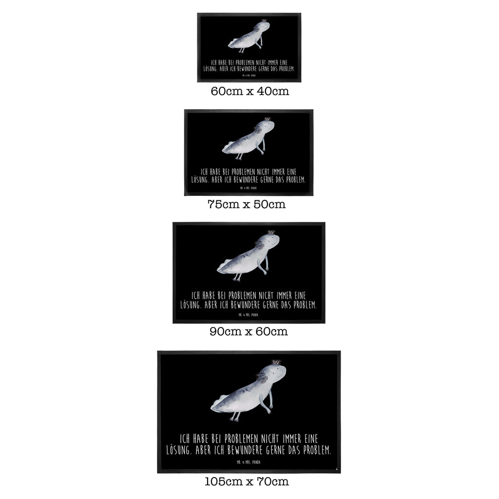 Fußmatte Axolotl schwimmt Axolotl, Axolot, Schwanzlurch, Lurch, Lurche, Problem, Probleme, Lösungen, Motivation,  Türvorleger, Schmutzmatte, Fußabtreter, Matte, Schmutzfänger, Fußabstreifer, Schmutzfangmatte, Türmatte, Motivfußmatte,  Haustürmatte, Vorleger  Axolotl, Molch