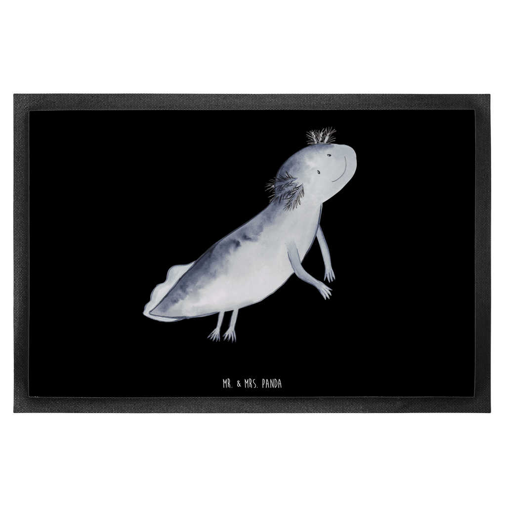Fußmatte Axolotl schwimmt Axolotl, Axolot, Schwanzlurch, Lurch, Lurche, Problem, Probleme, Lösungen, Motivation,  Türvorleger, Schmutzmatte, Fußabtreter, Matte, Schmutzfänger, Fußabstreifer, Schmutzfangmatte, Türmatte, Motivfußmatte,  Haustürmatte, Vorleger  Axolotl, Molch