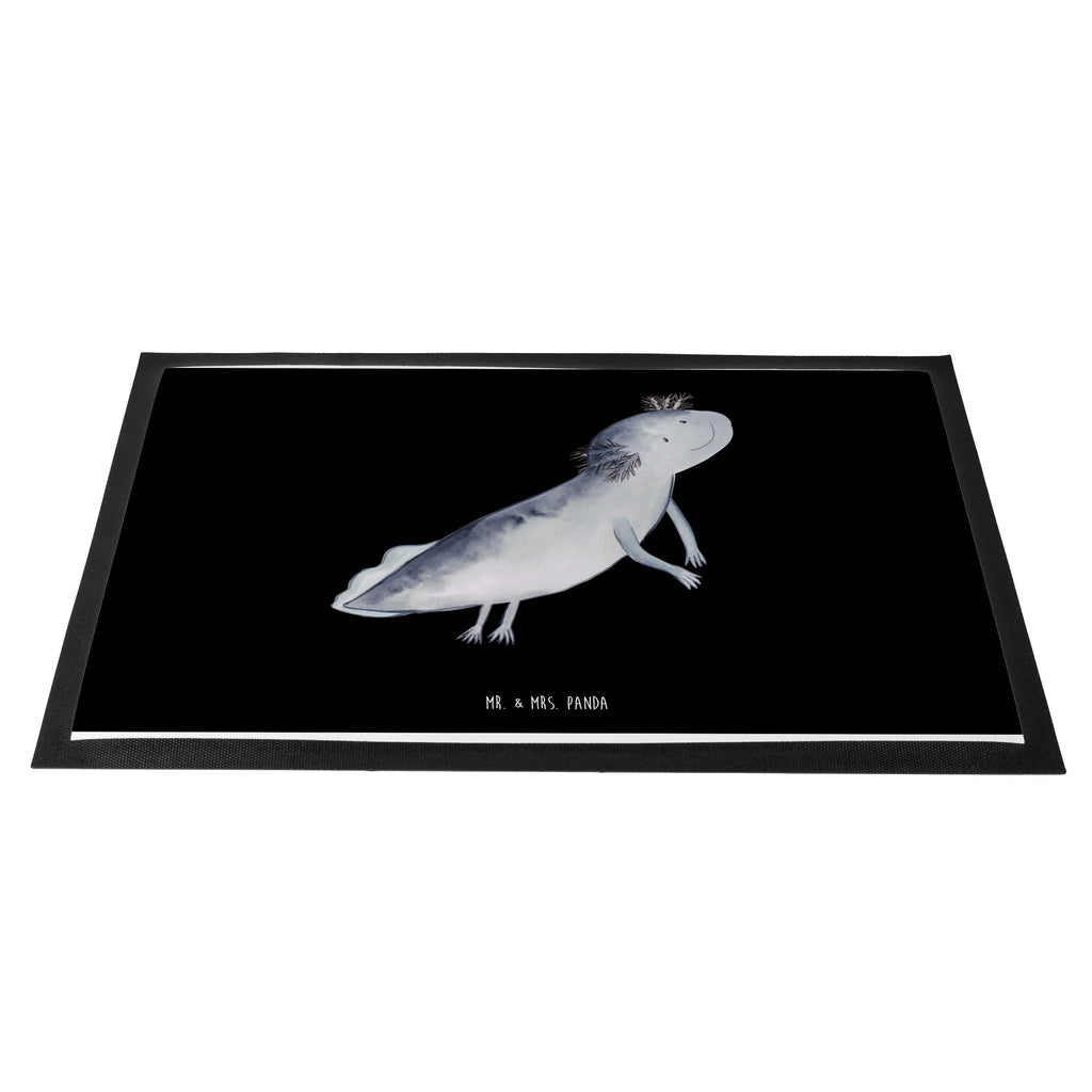 Fußmatte Axolotl schwimmt Axolotl, Axolot, Schwanzlurch, Lurch, Lurche, Problem, Probleme, Lösungen, Motivation,  Türvorleger, Schmutzmatte, Fußabtreter, Matte, Schmutzfänger, Fußabstreifer, Schmutzfangmatte, Türmatte, Motivfußmatte,  Haustürmatte, Vorleger  Axolotl, Molch