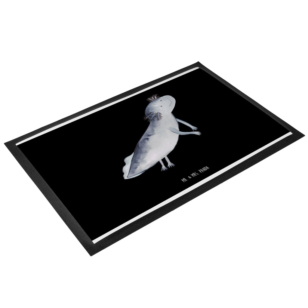 Fußmatte Axolotl schwimmt Axolotl, Axolot, Schwanzlurch, Lurch, Lurche, Problem, Probleme, Lösungen, Motivation,  Türvorleger, Schmutzmatte, Fußabtreter, Matte, Schmutzfänger, Fußabstreifer, Schmutzfangmatte, Türmatte, Motivfußmatte,  Haustürmatte, Vorleger  Axolotl, Molch