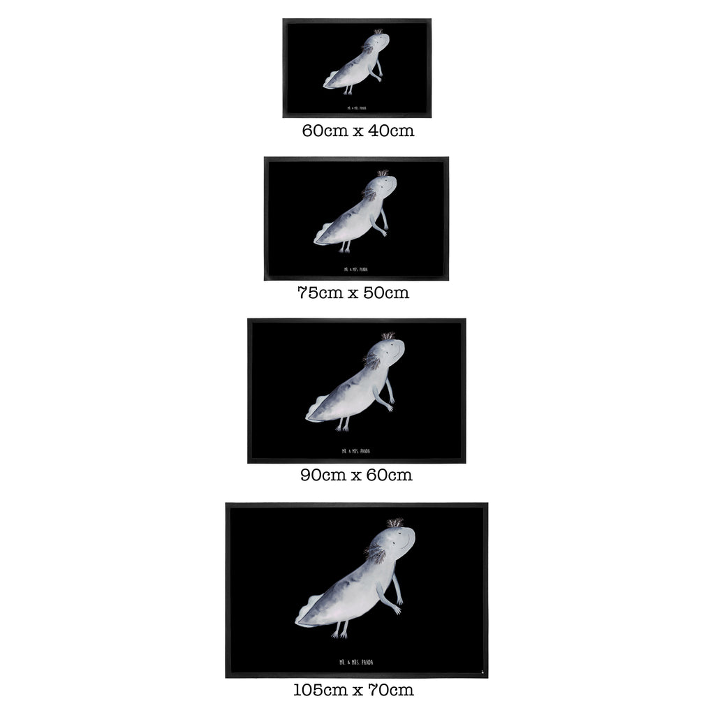 Fußmatte Axolotl schwimmt Axolotl, Axolot, Schwanzlurch, Lurch, Lurche, Problem, Probleme, Lösungen, Motivation,  Türvorleger, Schmutzmatte, Fußabtreter, Matte, Schmutzfänger, Fußabstreifer, Schmutzfangmatte, Türmatte, Motivfußmatte,  Haustürmatte, Vorleger  Axolotl, Molch