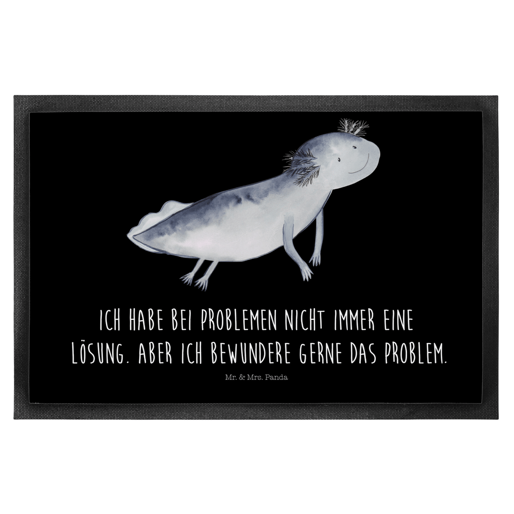 Fußmatte Axolotl schwimmt Axolotl, Axolot, Schwanzlurch, Lurch, Lurche, Problem, Probleme, Lösungen, Motivation,  Türvorleger, Schmutzmatte, Fußabtreter, Matte, Schmutzfänger, Fußabstreifer, Schmutzfangmatte, Türmatte, Motivfußmatte,  Haustürmatte, Vorleger  Axolotl, Molch
