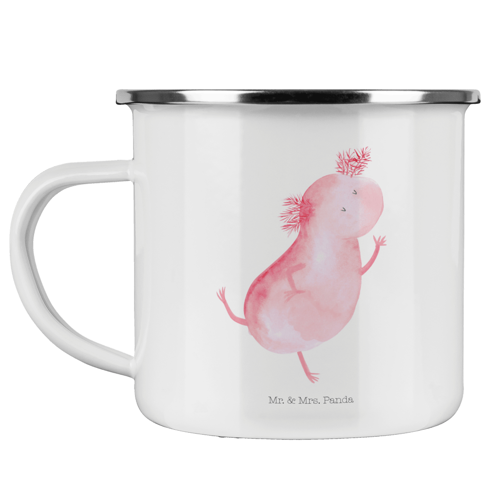 Camping Emaille Tasse Axolotl tanzt Campingtasse, Trinkbecher, Metalltasse, Outdoor Tasse, Emaille Trinkbecher, Blechtasse Outdoor, Emaille Campingbecher, Edelstahl Trinkbecher, Metalltasse für Camping, Kaffee Blechtasse, Camping Tasse Metall, Axolotl, Molch, Axolot, Schwanzlurch, Lurch, Lurche, Dachschaden, Sterne, verrückt, Freundin, beste Freundin