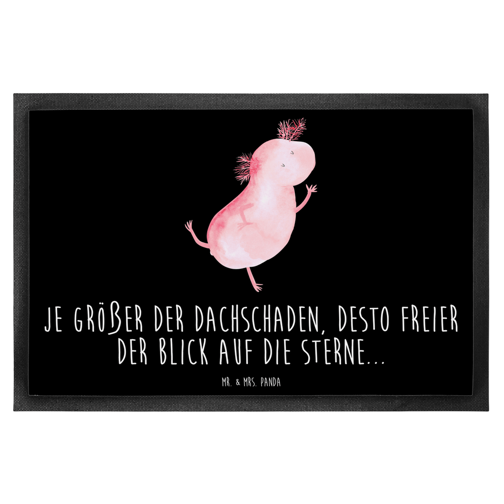 Fußmatte Axolotl tanzt Axolotl, Axolot, Schwanzlurch, Lurch, Lurche, Dachschaden, Sterne, verrückt, Freundin, beste Freundin Türvorleger, Schmutzmatte, Fußabtreter, Matte, Schmutzfänger, Fußabstreifer, Schmutzfangmatte, Türmatte, Motivfußmatte,  Haustürmatte, Vorleger  Axolotl, Molch
