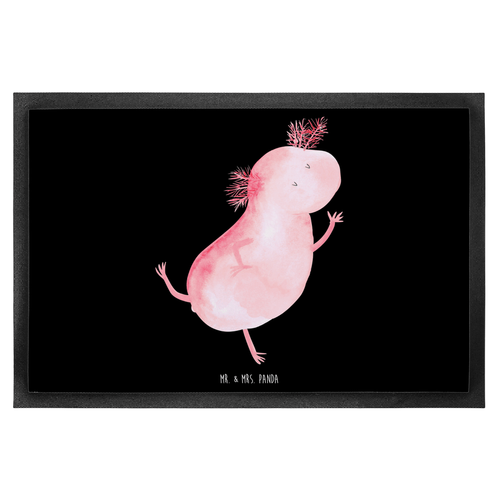 Fußmatte Axolotl tanzt Axolotl, Axolot, Schwanzlurch, Lurch, Lurche, Dachschaden, Sterne, verrückt, Freundin, beste Freundin Türvorleger, Schmutzmatte, Fußabtreter, Matte, Schmutzfänger, Fußabstreifer, Schmutzfangmatte, Türmatte, Motivfußmatte,  Haustürmatte, Vorleger  Axolotl, Molch