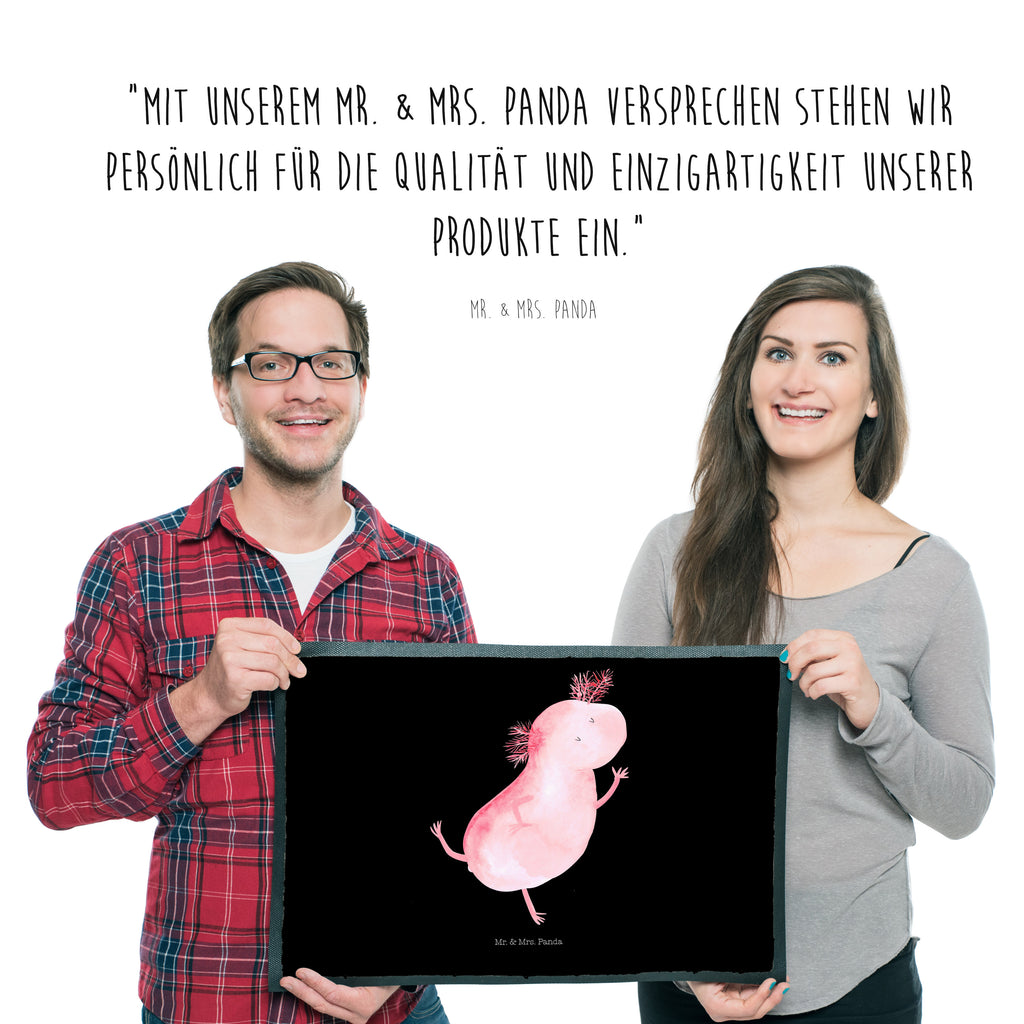 Fußmatte Axolotl tanzt Axolotl, Axolot, Schwanzlurch, Lurch, Lurche, Dachschaden, Sterne, verrückt, Freundin, beste Freundin Türvorleger, Schmutzmatte, Fußabtreter, Matte, Schmutzfänger, Fußabstreifer, Schmutzfangmatte, Türmatte, Motivfußmatte,  Haustürmatte, Vorleger  Axolotl, Molch