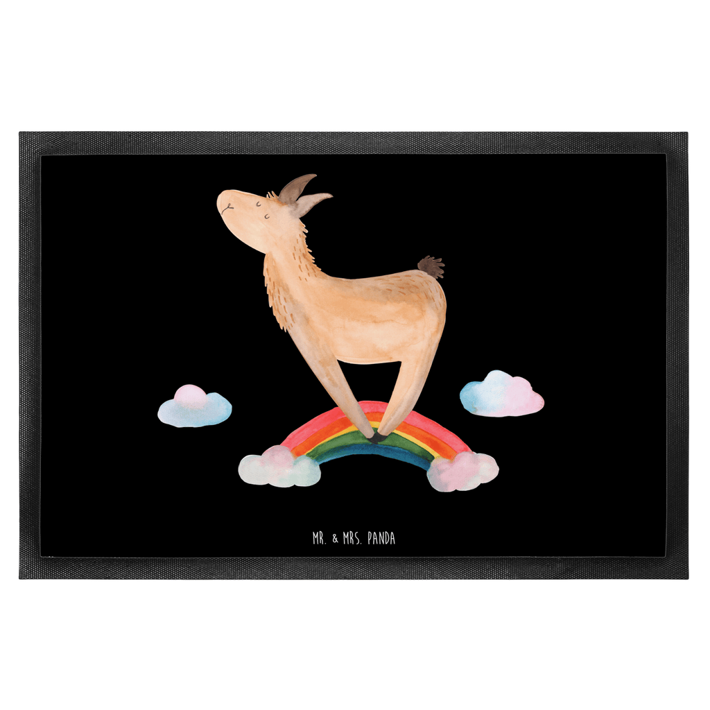 Fußmatte Lama Regenbogen Lama, Lamas, Regenbogen, Haters gonna hate, Haters, Selbstständig, Außenseiter, Schule, Abi, Hobby, Wolkenland, Freiheit	 Türvorleger, Schmutzmatte, Fußabtreter, Matte, Schmutzfänger, Fußabstreifer, Schmutzfangmatte, Türmatte, Motivfußmatte,  Haustürmatte, Vorleger  Lama, Alpaka