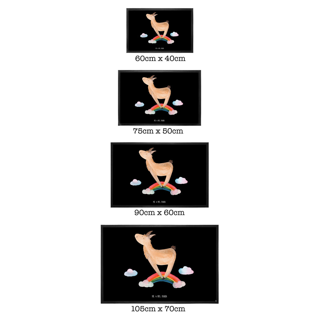 Fußmatte Lama Regenbogen Lama, Lamas, Regenbogen, Haters gonna hate, Haters, Selbstständig, Außenseiter, Schule, Abi, Hobby, Wolkenland, Freiheit	 Türvorleger, Schmutzmatte, Fußabtreter, Matte, Schmutzfänger, Fußabstreifer, Schmutzfangmatte, Türmatte, Motivfußmatte,  Haustürmatte, Vorleger  Lama, Alpaka