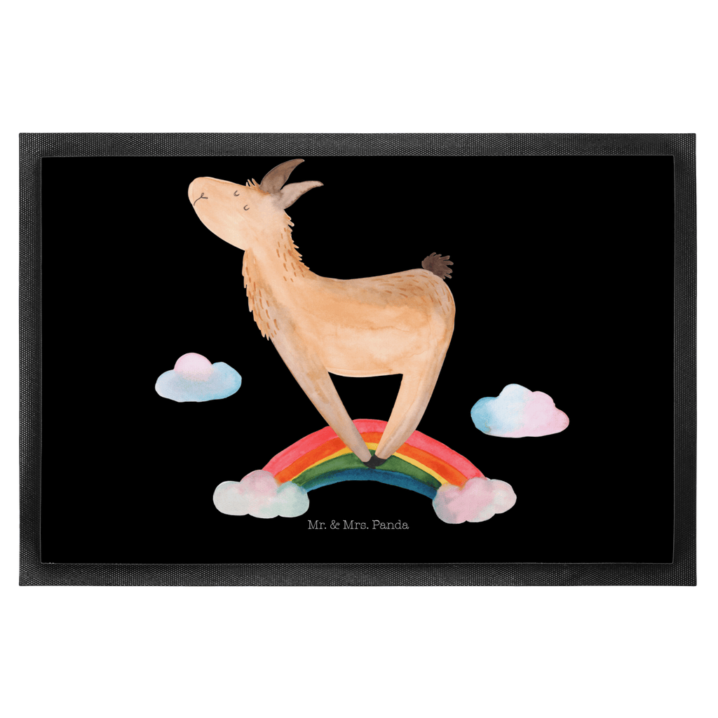 Fußmatte Lama Regenbogen Lama, Lamas, Regenbogen, Haters gonna hate, Haters, Selbstständig, Außenseiter, Schule, Abi, Hobby, Wolkenland, Freiheit	 Türvorleger, Schmutzmatte, Fußabtreter, Matte, Schmutzfänger, Fußabstreifer, Schmutzfangmatte, Türmatte, Motivfußmatte,  Haustürmatte, Vorleger  Lama, Alpaka
