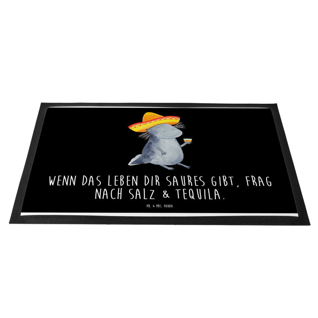 Fußmatte Axolotl Tequila Axolotl, Mexico, Mexiko, Sombrero, Zitrone, Tequila, Motivation, Spruch, Schwanzlurch, Lurch, Lurche, Axolot, Feuerdrache, Feuersalamander Türvorleger, Schmutzmatte, Fußabtreter, Matte, Schmutzfänger, Fußabstreifer, Schmutzfangmatte, Türmatte, Motivfußmatte,  Haustürmatte, Vorleger  Axolotl, Molch