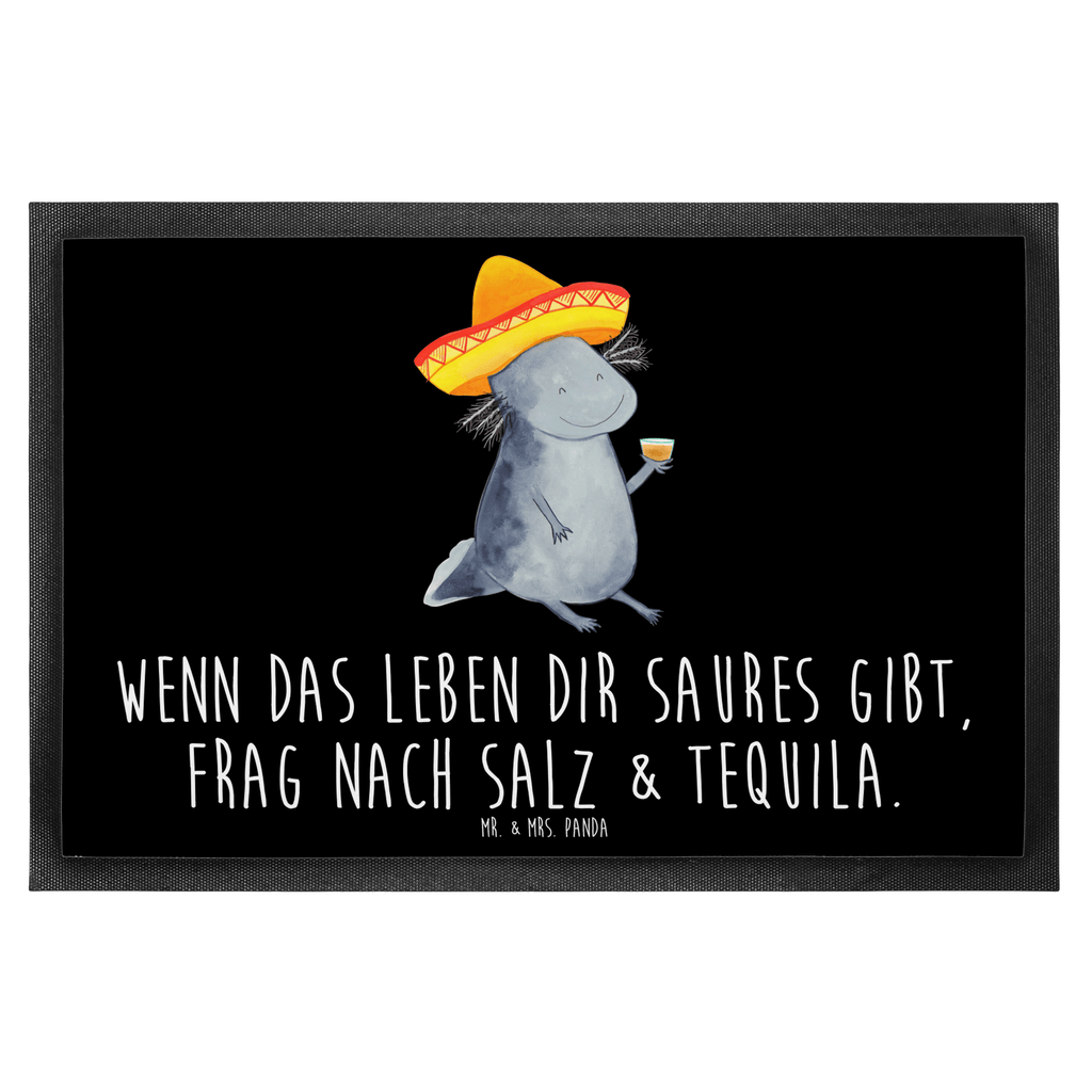 Fußmatte Axolotl Tequila Axolotl, Mexico, Mexiko, Sombrero, Zitrone, Tequila, Motivation, Spruch, Schwanzlurch, Lurch, Lurche, Axolot, Feuerdrache, Feuersalamander Türvorleger, Schmutzmatte, Fußabtreter, Matte, Schmutzfänger, Fußabstreifer, Schmutzfangmatte, Türmatte, Motivfußmatte,  Haustürmatte, Vorleger  Axolotl, Molch