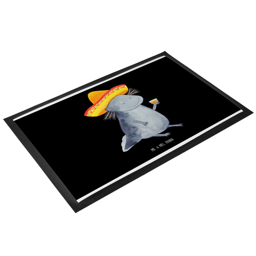 Fußmatte Axolotl Tequila Axolotl, Mexico, Mexiko, Sombrero, Zitrone, Tequila, Motivation, Spruch, Schwanzlurch, Lurch, Lurche, Axolot, Feuerdrache, Feuersalamander Türvorleger, Schmutzmatte, Fußabtreter, Matte, Schmutzfänger, Fußabstreifer, Schmutzfangmatte, Türmatte, Motivfußmatte,  Haustürmatte, Vorleger  Axolotl, Molch