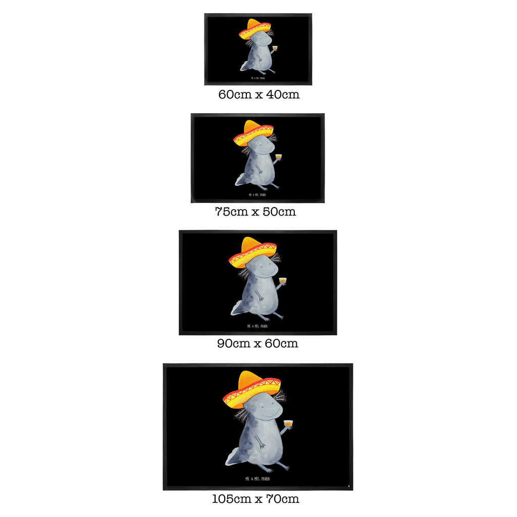 Fußmatte Axolotl Tequila Axolotl, Mexico, Mexiko, Sombrero, Zitrone, Tequila, Motivation, Spruch, Schwanzlurch, Lurch, Lurche, Axolot, Feuerdrache, Feuersalamander Türvorleger, Schmutzmatte, Fußabtreter, Matte, Schmutzfänger, Fußabstreifer, Schmutzfangmatte, Türmatte, Motivfußmatte,  Haustürmatte, Vorleger  Axolotl, Molch