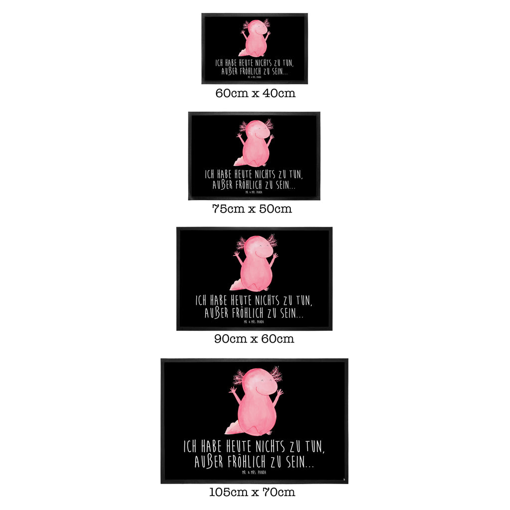 Fußmatte Axolotl Hurra Axolotl, Axolot, Schwanzlurch, Lurch, Lurche, fröhlich, Spaß, Freude, Motivation, Zufriedenheit Türvorleger, Schmutzmatte, Fußabtreter, Matte, Schmutzfänger, Fußabstreifer, Schmutzfangmatte, Türmatte, Motivfußmatte,  Haustürmatte, Vorleger  Axolotl, Molch