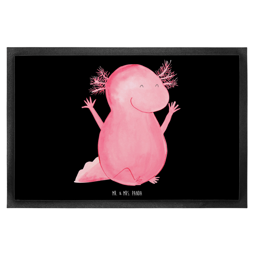 Fußmatte Axolotl Hurra Axolotl, Axolot, Schwanzlurch, Lurch, Lurche, fröhlich, Spaß, Freude, Motivation, Zufriedenheit Türvorleger, Schmutzmatte, Fußabtreter, Matte, Schmutzfänger, Fußabstreifer, Schmutzfangmatte, Türmatte, Motivfußmatte,  Haustürmatte, Vorleger  Axolotl, Molch