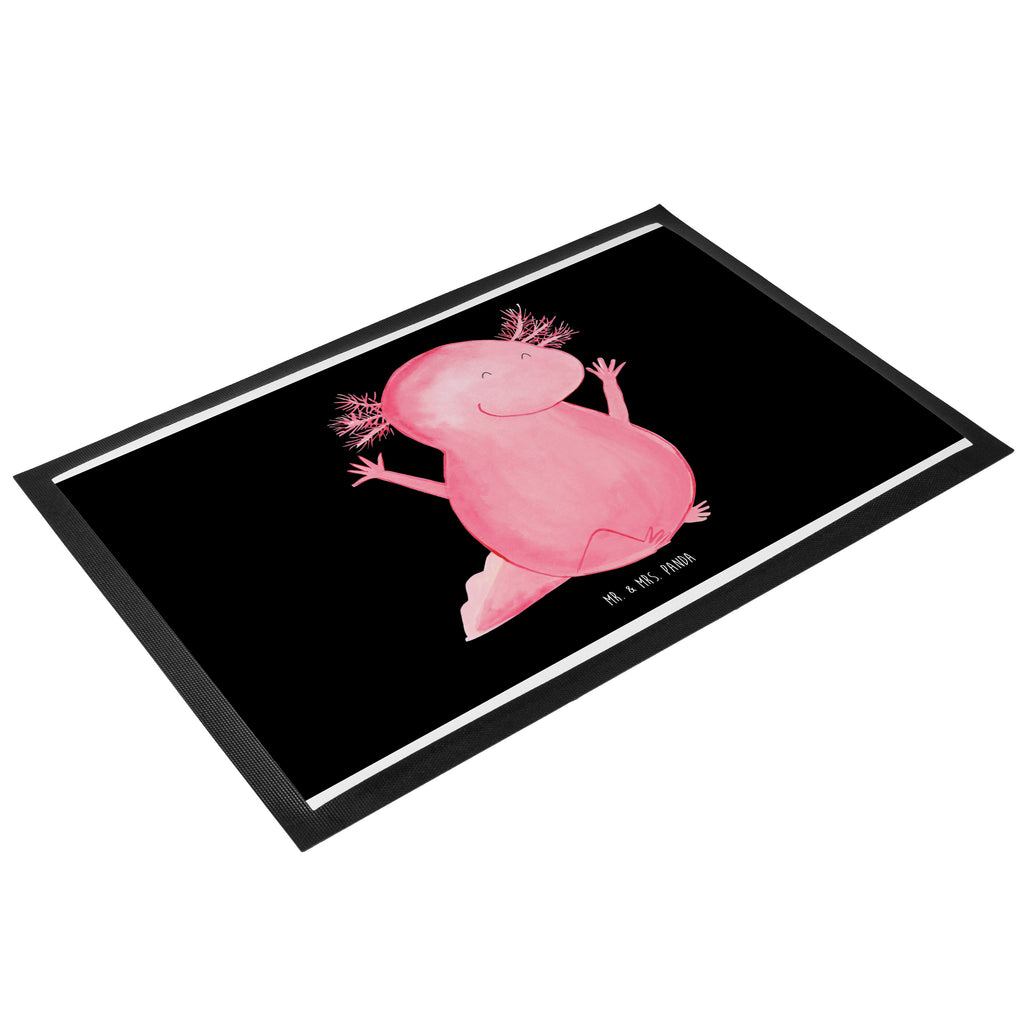 Fußmatte Axolotl Hurra Axolotl, Axolot, Schwanzlurch, Lurch, Lurche, fröhlich, Spaß, Freude, Motivation, Zufriedenheit Türvorleger, Schmutzmatte, Fußabtreter, Matte, Schmutzfänger, Fußabstreifer, Schmutzfangmatte, Türmatte, Motivfußmatte,  Haustürmatte, Vorleger  Axolotl, Molch