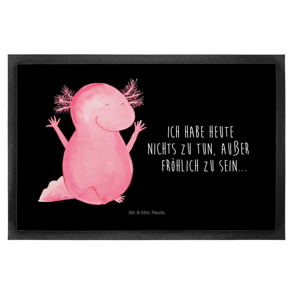 Fußmatte Axolotl Hurra Axolotl, Axolot, Schwanzlurch, Lurch, Lurche, fröhlich, Spaß, Freude, Motivation, Zufriedenheit Türvorleger, Schmutzmatte, Fußabtreter, Matte, Schmutzfänger, Fußabstreifer, Schmutzfangmatte, Türmatte, Motivfußmatte,  Haustürmatte, Vorleger  Axolotl, Molch