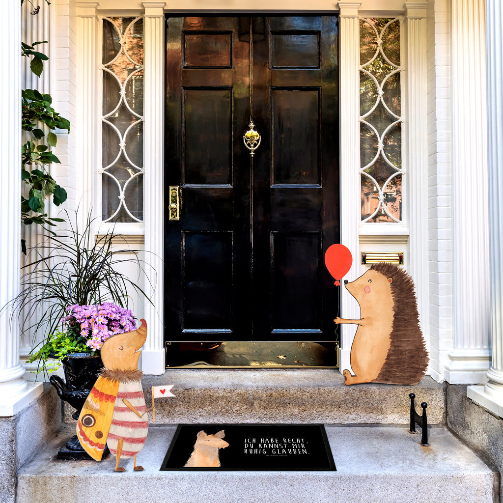 Fußmatte Lamakopf genervt Lama, Lamas, Recht haben, genervt sein, Freundin, beste Freundin, Partnerin, Büro, Büroalltag, Chef, Chefin, Azubi Türvorleger, Schmutzmatte, Fußabtreter, Matte, Schmutzfänger, Fußabstreifer, Schmutzfangmatte, Türmatte, Motivfußmatte,  Haustürmatte, Vorleger  Lama, Alpaka