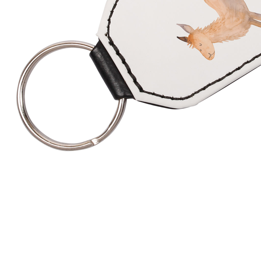 Rechteckig Schlüsselanhänger Lama springend Schlüsselanhänger, Anhänger, Taschenanhänger, Glücksbringer, Schutzengel, Lama, Alpaka, Lamas, Lieblingstag, Happy day, fröhlich, Glück, Freundin, Liebeskummer, Neustart, guten Morgen, Start, Prüfung, Abitur