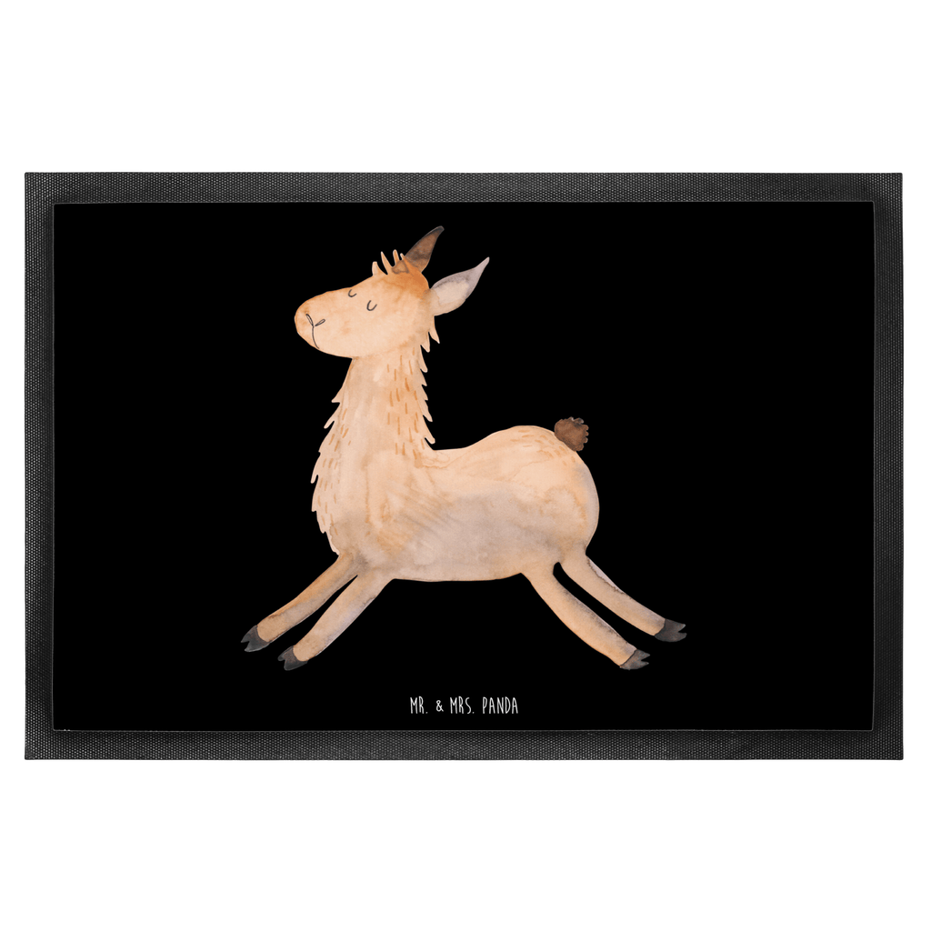 Fußmatte Lama springend Lama, Lamas, Lieblingstag, Happy day, fröhlich, Glück, Freundin, Liebeskummer, Neustart, guten Morgen, Start, Prüfung, Abitur, Türvorleger, Schmutzmatte, Fußabtreter, Matte, Schmutzfänger, Fußabstreifer, Schmutzfangmatte, Türmatte, Motivfußmatte,  Haustürmatte, Vorleger  Lama, Alpaka