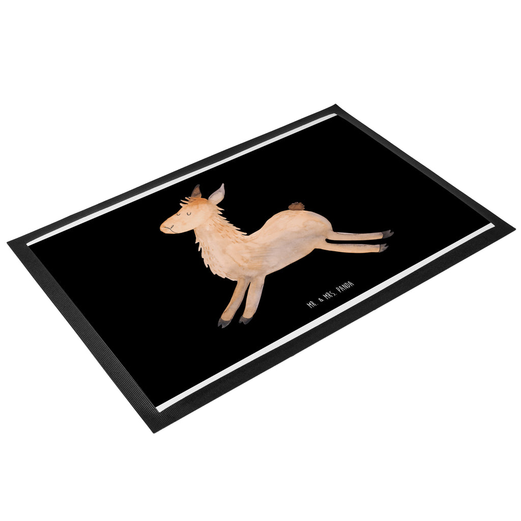 Fußmatte Lama springend Lama, Lamas, Lieblingstag, Happy day, fröhlich, Glück, Freundin, Liebeskummer, Neustart, guten Morgen, Start, Prüfung, Abitur, Türvorleger, Schmutzmatte, Fußabtreter, Matte, Schmutzfänger, Fußabstreifer, Schmutzfangmatte, Türmatte, Motivfußmatte,  Haustürmatte, Vorleger  Lama, Alpaka