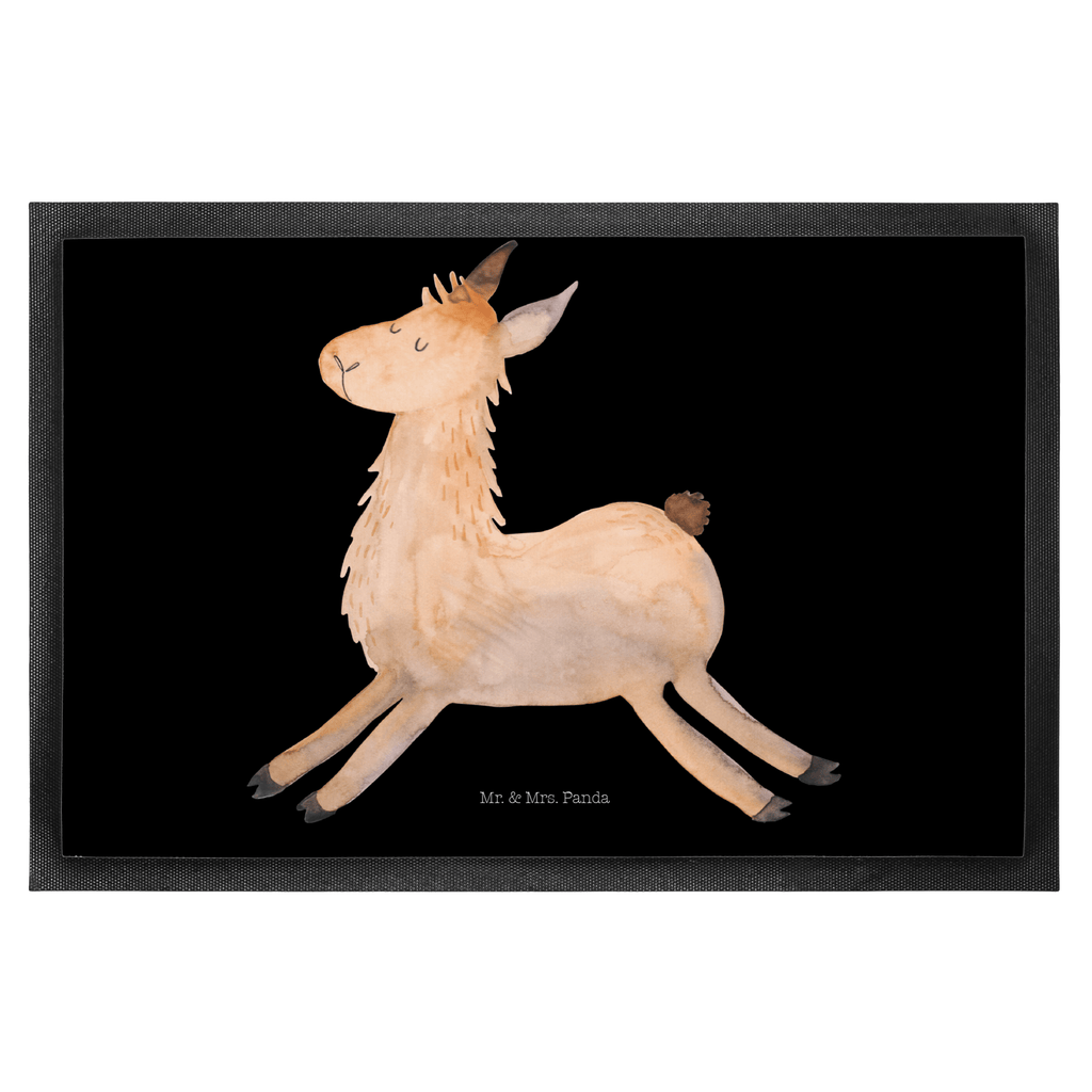 Fußmatte Lama springend Lama, Lamas, Lieblingstag, Happy day, fröhlich, Glück, Freundin, Liebeskummer, Neustart, guten Morgen, Start, Prüfung, Abitur, Türvorleger, Schmutzmatte, Fußabtreter, Matte, Schmutzfänger, Fußabstreifer, Schmutzfangmatte, Türmatte, Motivfußmatte,  Haustürmatte, Vorleger  Lama, Alpaka