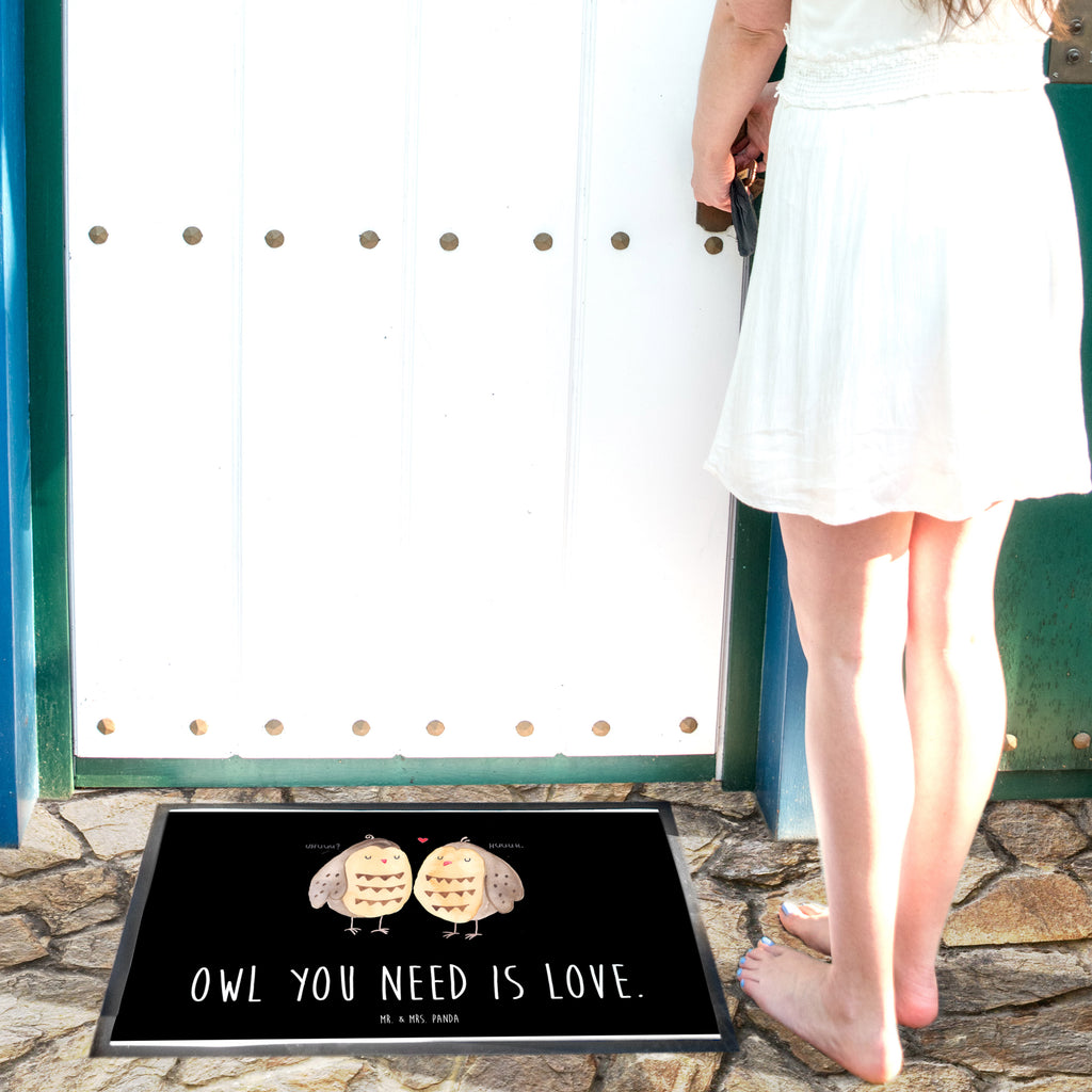 Fußmatte Eule Liebe Eule, Eule Deko, Liebe, Hochzeit Spruch, Owl, All you need is love, Liebe Spruch, Freundin Geschenk, Freund, Wortspiel lustig Türvorleger, Schmutzmatte, Fußabtreter, Matte, Schmutzfänger, Fußabstreifer, Schmutzfangmatte, Türmatte, Motivfußmatte,  Haustürmatte, Vorleger  Eule