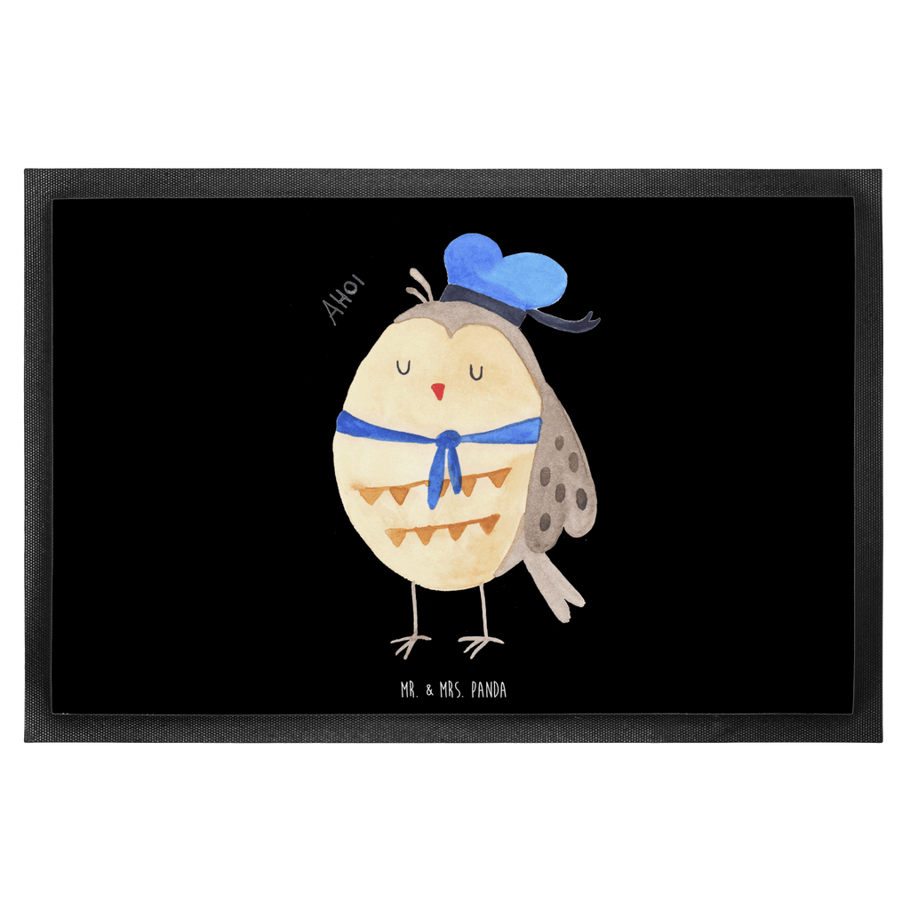 Fußmatte Eule Matrosen Eule Spruch, Eule Deko, Owl, Wortspiel lustig, Matrose, Freundin, Ehe, Seefahrer, Heimathafen, Hochzeitstag Geschenk   Türvorleger, Schmutzmatte, Fußabtreter, Matte, Schmutzfänger, Fußabstreifer, Schmutzfangmatte, Türmatte, Motivfußmatte,  Haustürmatte, Vorleger  Eule