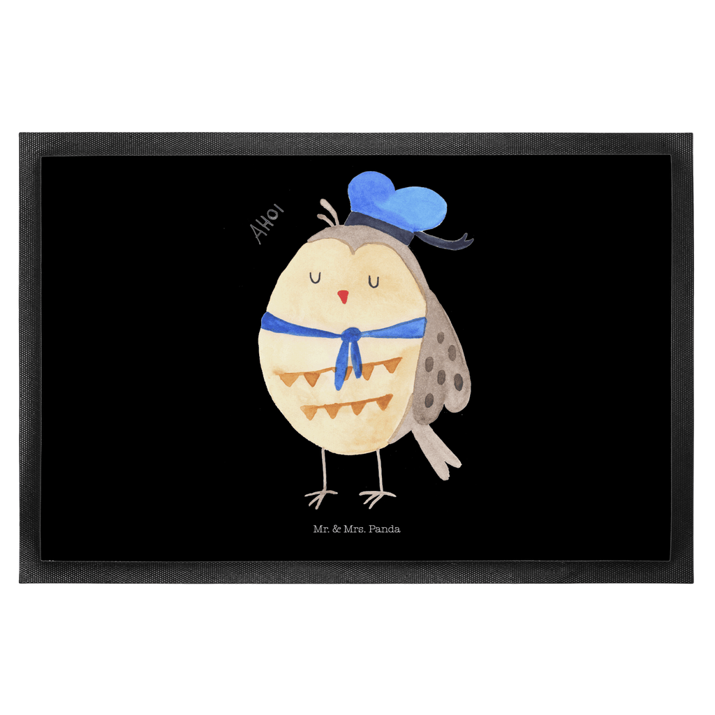 Fußmatte Eule Matrosen Eule Spruch, Eule Deko, Owl, Wortspiel lustig, Matrose, Freundin, Ehe, Seefahrer, Heimathafen, Hochzeitstag Geschenk   Türvorleger, Schmutzmatte, Fußabtreter, Matte, Schmutzfänger, Fußabstreifer, Schmutzfangmatte, Türmatte, Motivfußmatte,  Haustürmatte, Vorleger  Eule